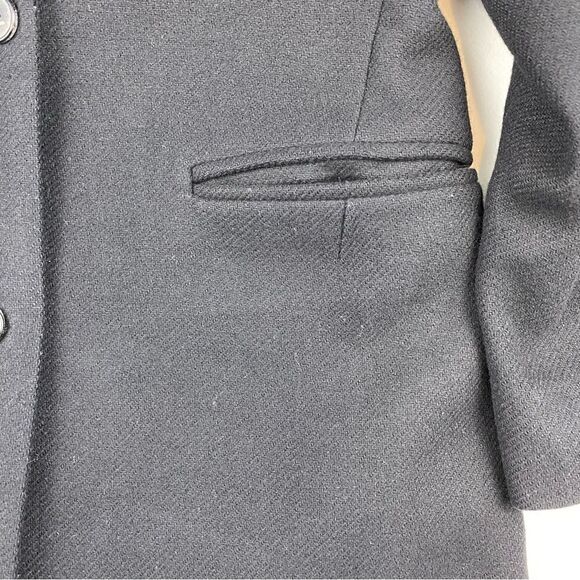 Zara Wool Blend Double Breasted Jacket Black Large - Picture 4 of 10